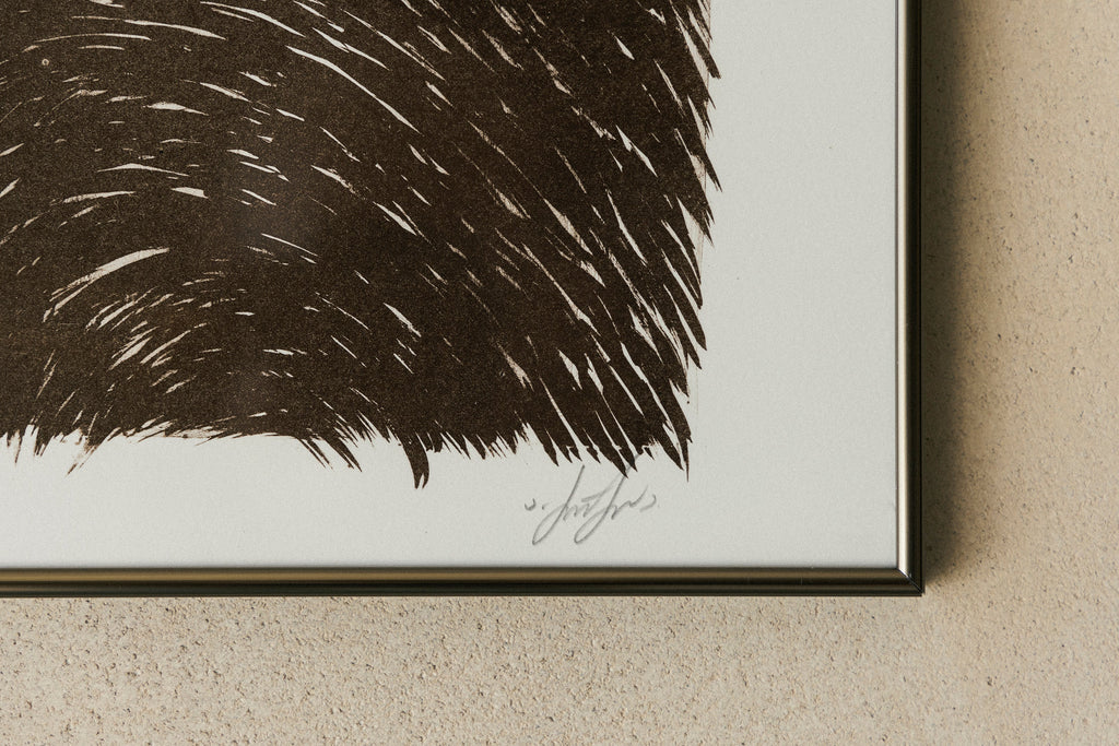 'Fur' Lithography Print [Brown]