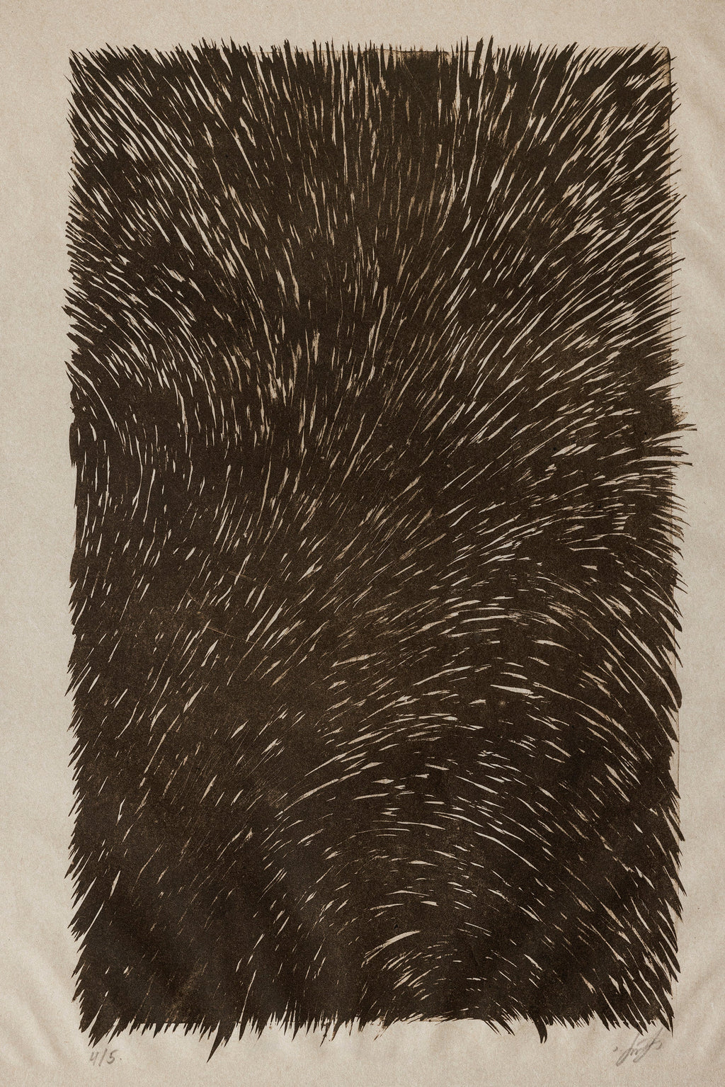 'Fur' Lithography Print [With border]