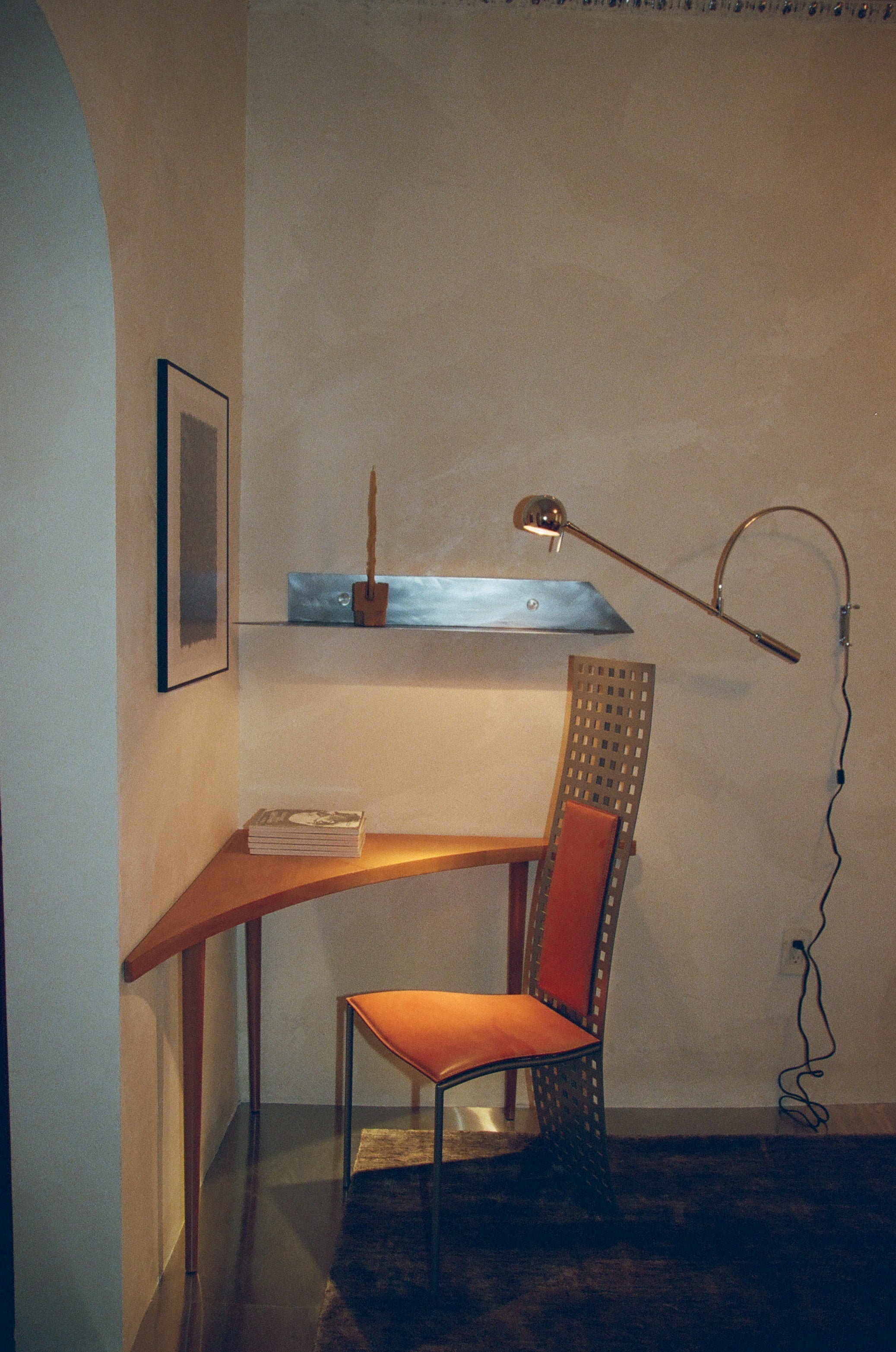 Robert Sonneman Mid Century Chrome Wall Lamp