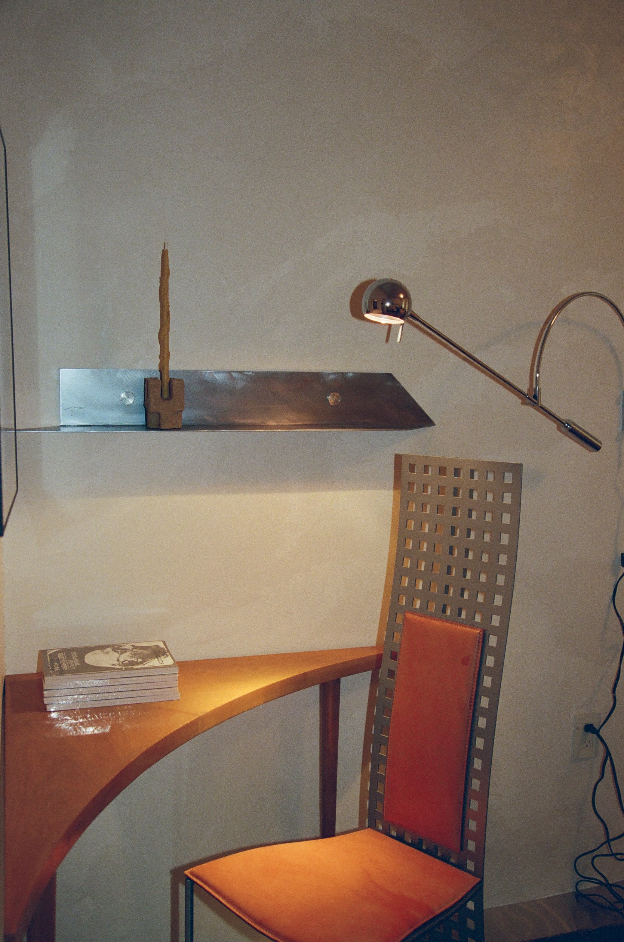 Robert Sonneman Mid Century Chrome Wall Lamp