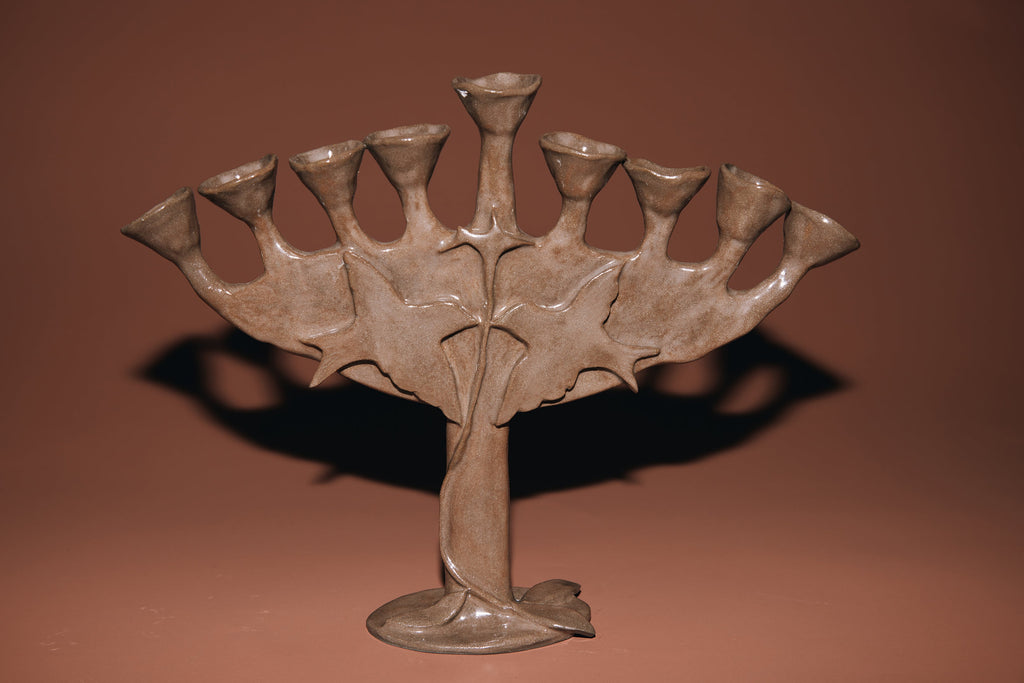 Hanukkiah [Black Chamotte]