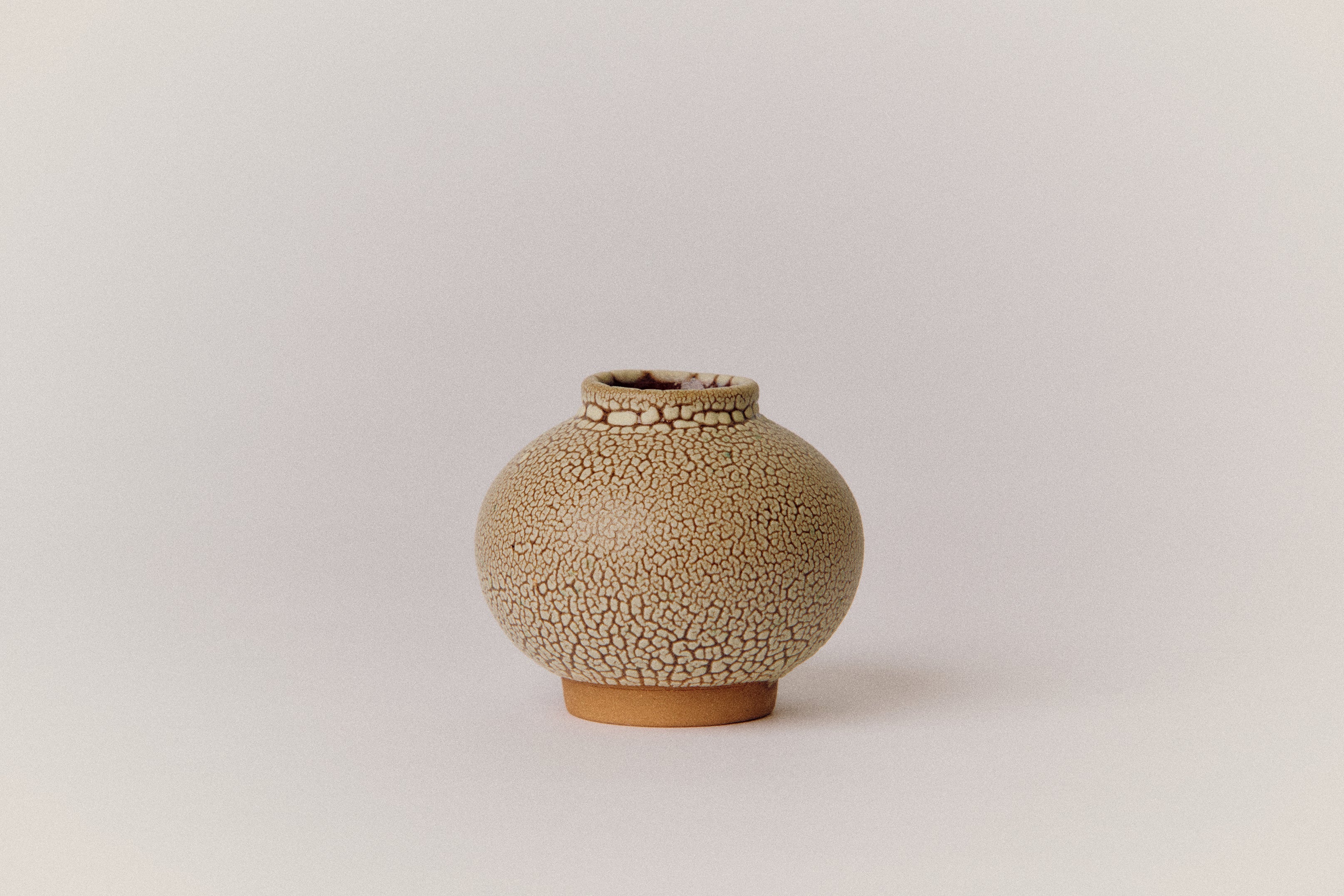 Round Volcanic Vessel with Short Neck