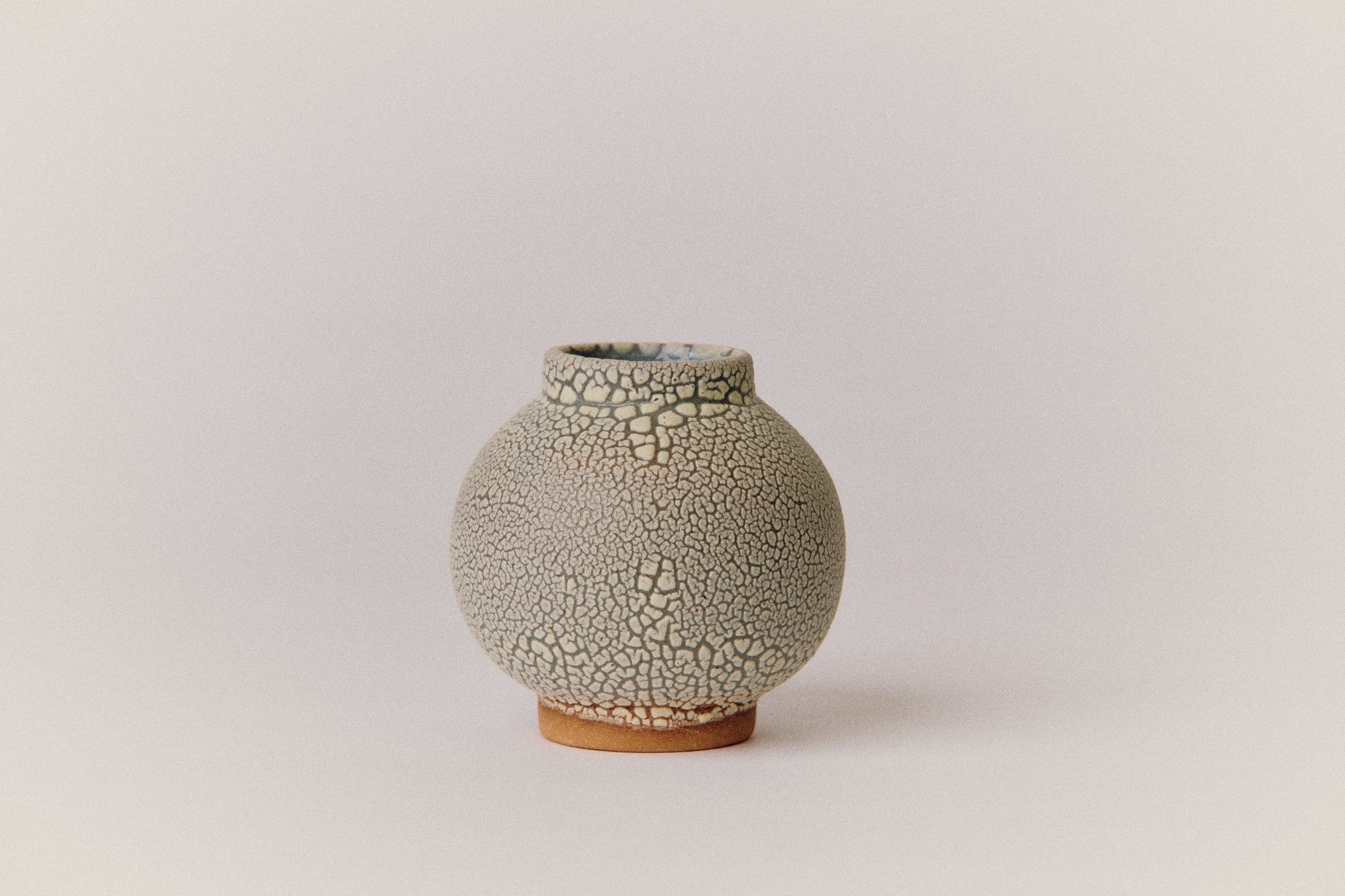 Round Volcanic Vessel with Short Neck